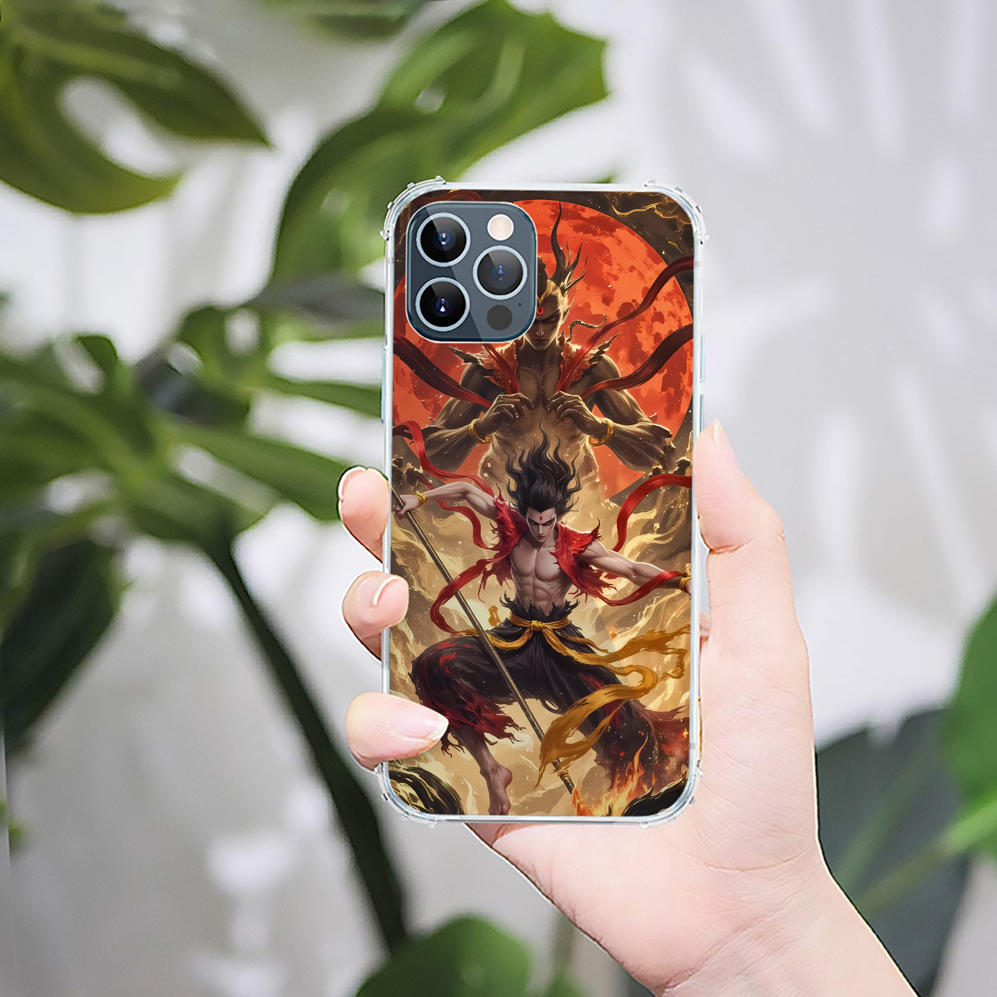 （画像用） Ne Zha 2 ナタ 魔童の大暴れ 【iPhone 12シリーズ対応】透明スマホケース（クリアソフトケース）